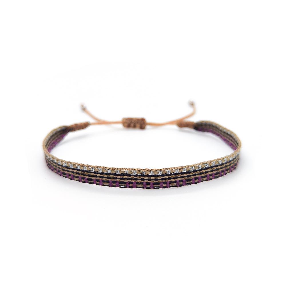 Colombian Ethnic Handmade Woven Pattern Bracelet - Retro Style for Girls