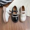 Fashion Fashionable Thick soled Single Shoes for Women in Spring Autumn Versatile Student Retro Anti slip Unique Single Shoes
