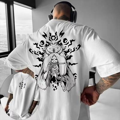 2026 Unisex Oversized Anime Print Grafik T-Shirt Herren Damen Kleidung Sommer Y2k Lässig Kurzarm T-Shirt Streetwear Oberteile