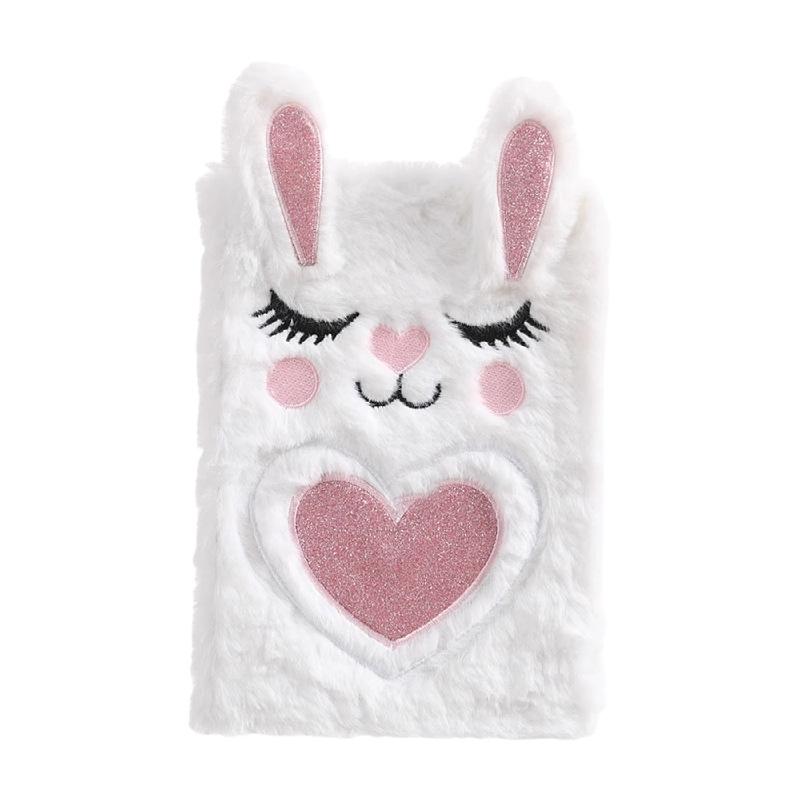 

Little Rabbit Plush Stress Relief Notebook: A5 Children s Gift and Student Planner Journal A5