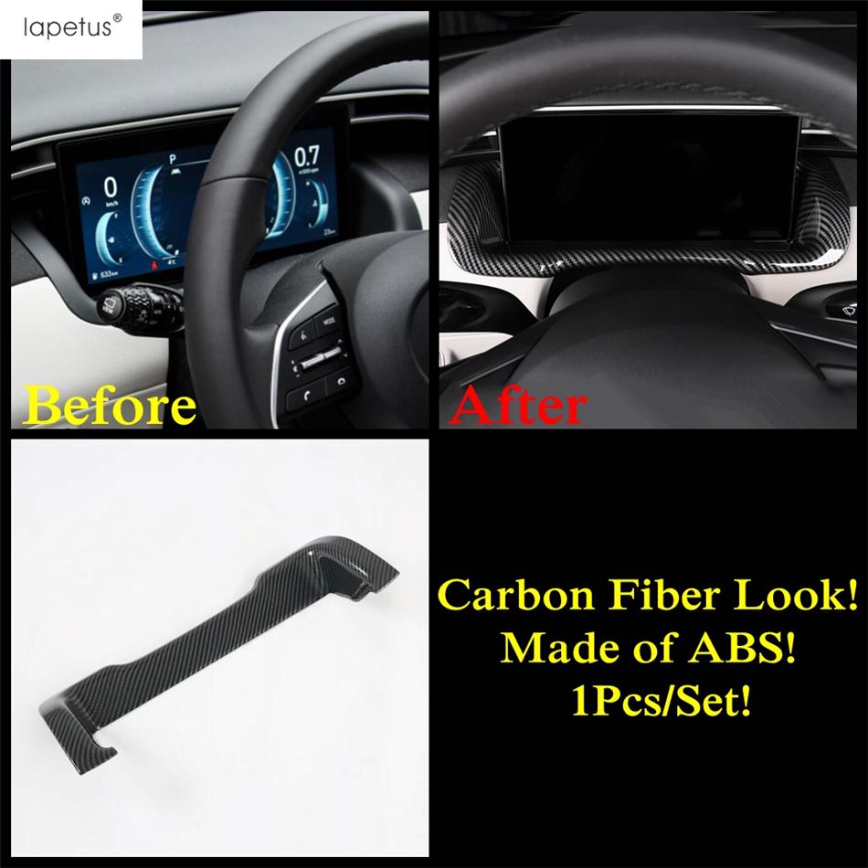 Dashboard Panel / Gear Shift Water Cup Panel / Head Light Cover Trim For Hyundai Tucson NX4  -  Carbon Fiber Accessories