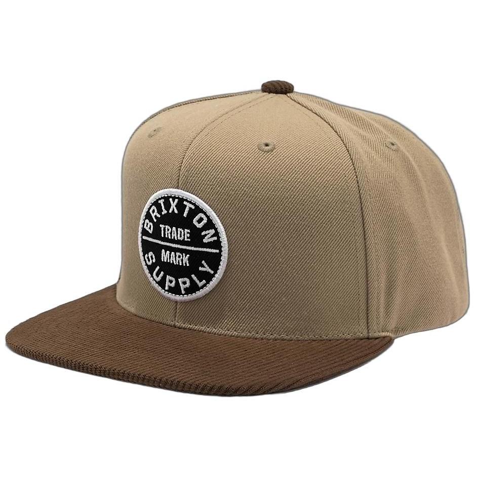 Used Brixton Oath III Snapback Hat Cap Khaki Sepia Cap Free Shipping