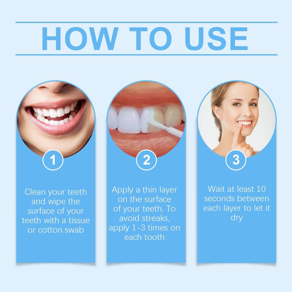 Vernice Smalto per Cura Dentale - Pulizia Orale per Macchie e Sporco sui Denti, Illumina i Denti con Freschezza e Lucentezza a Lunga Durata