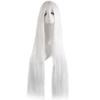 Cos Wig Universal Black White Long Straight Hair Style For Men And Women