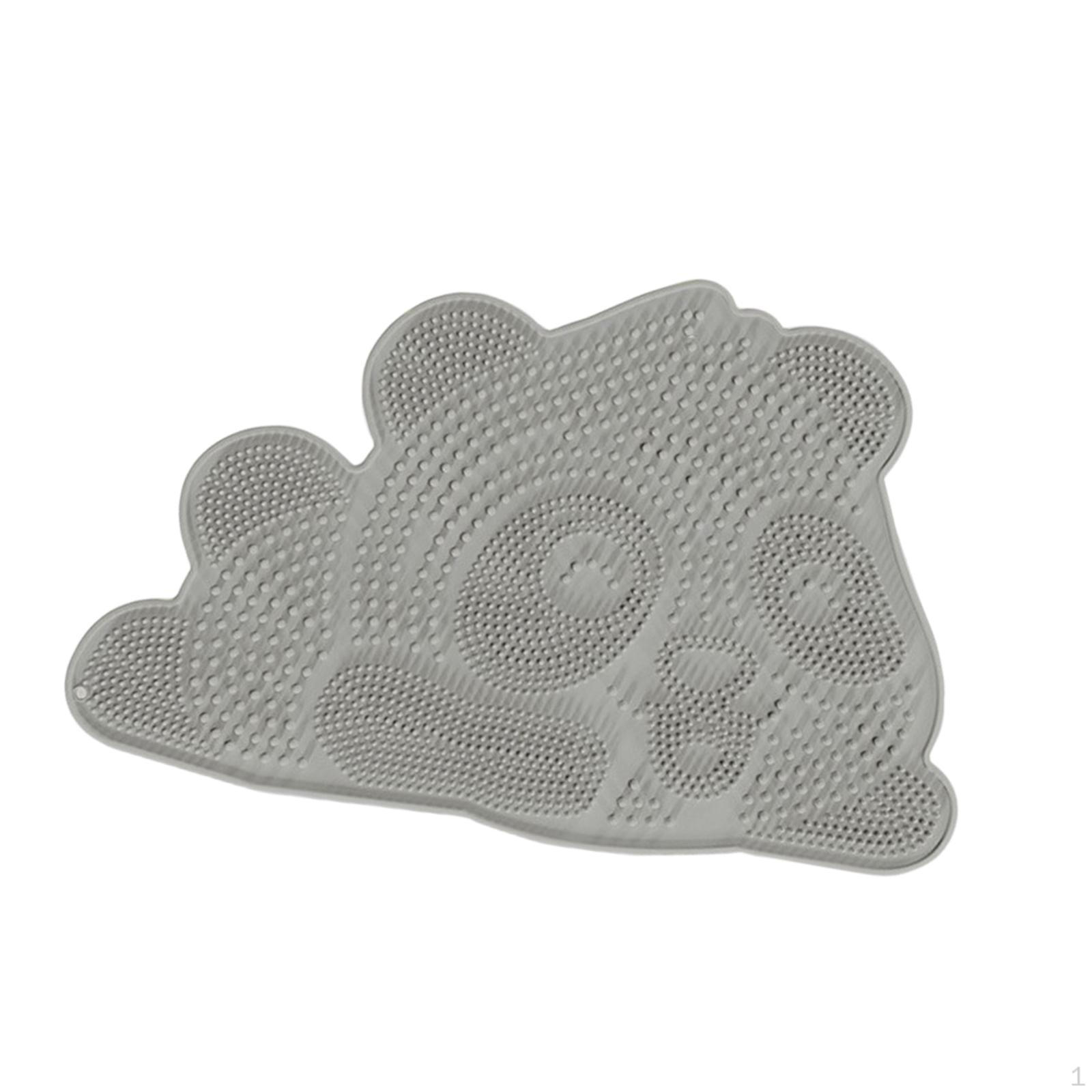 

Коврик для чистки ног с возможностью настенного крепления для душа и ванны серый