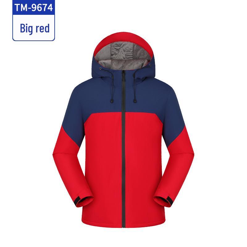 Customized Windproof Hooded Work Jacket with Logo and Embroidered Graphics
