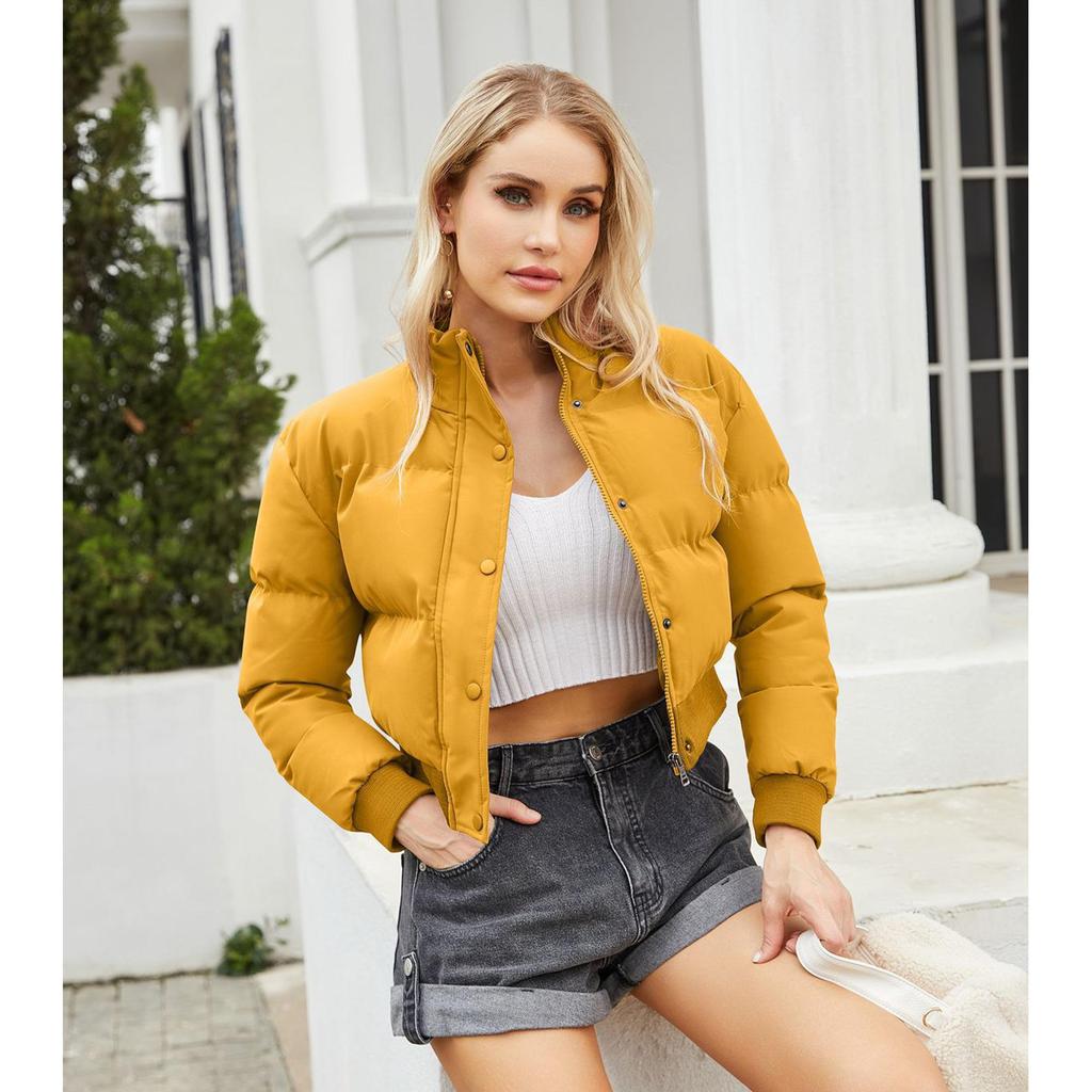 Turtleneck loose casual cotton-padded bread suit