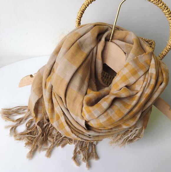 

73*190cm New Arrival Double-Sided Cotton Thickened Warm Scarf Autumn And Winter Retro Stripe Design scarves 73x190cm