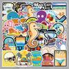 50 Ocean Series Animal Stickers: Cute, Waterproof for Decorating Cups, Journals, and Luggage