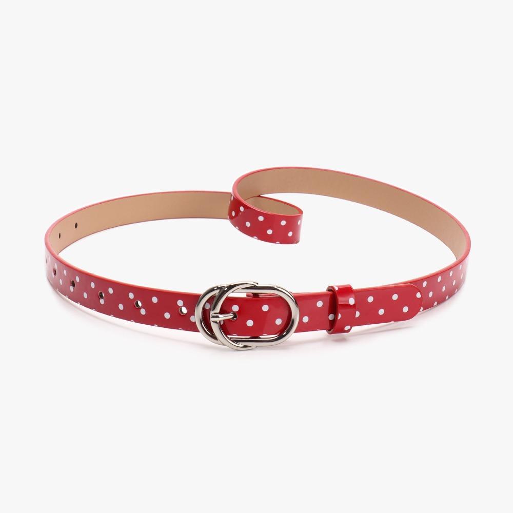 Millennial-Style Polka Dot Belt Dopamine Retro Thin Belt Skirts Waistband Jeans Accessories