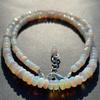 White Ethiopian Opal Beaded Necklace: Faceted Gemstone Jewelry