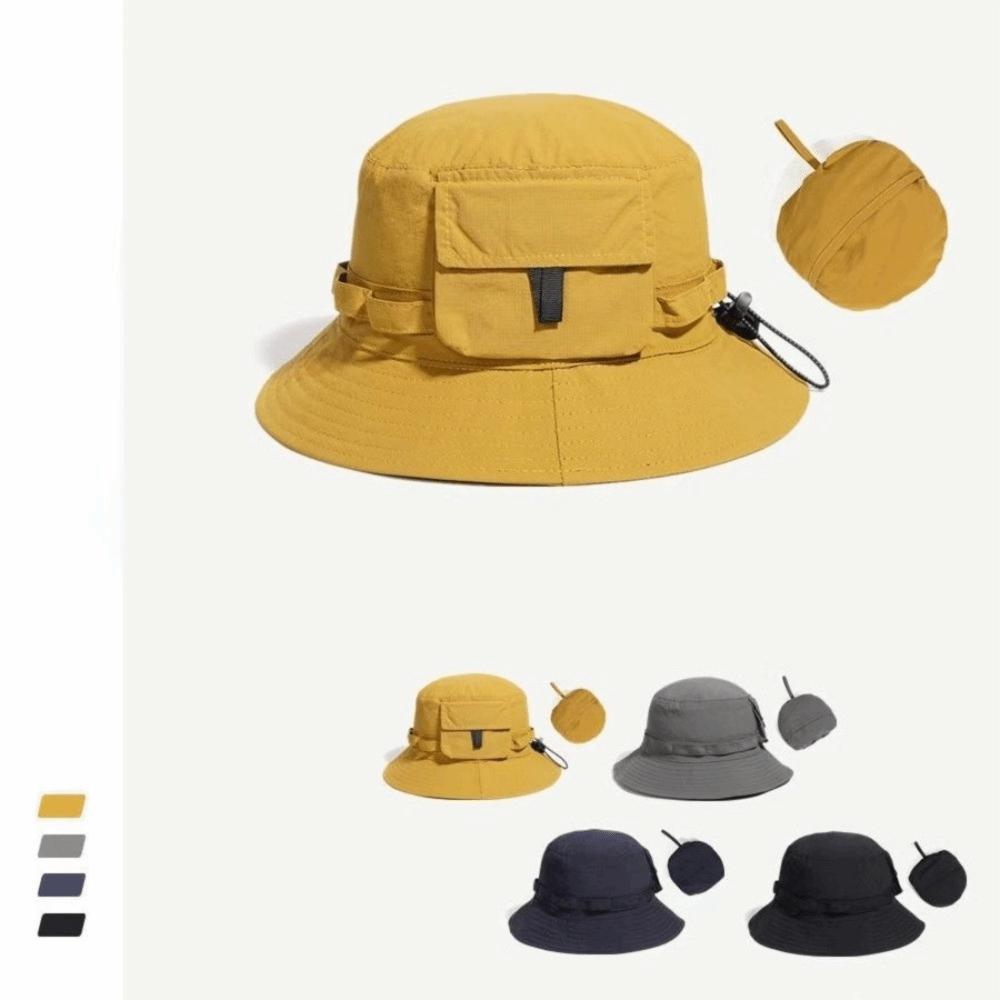 Pocket Design Foldable Bucket Hat Anti-UV Sun Protection Hat  Sunscreen Cap