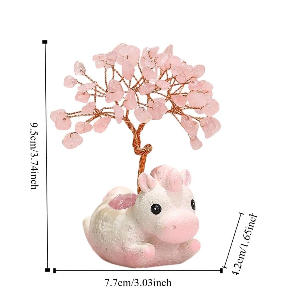 Cartoon Purple Crystal Money Tree Natural Crystal Desktop Ornament Home Decor