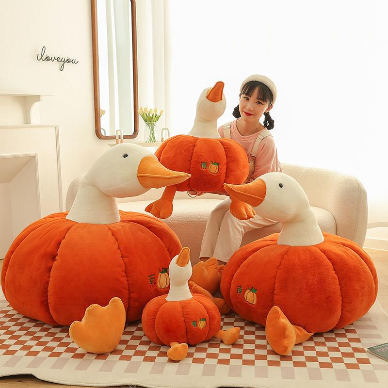 Urocza lalka gęś kreatywna dynia kaczka pluszowa zabawka poduszka do rzucania zabawny prezent dla dziewczyny przyjaciółki