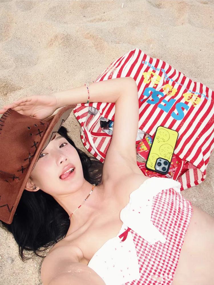 2026 Women's Slimming Split Bikini Swimsuit: Tummy-Covering Beach & Hot Spring Swimwear