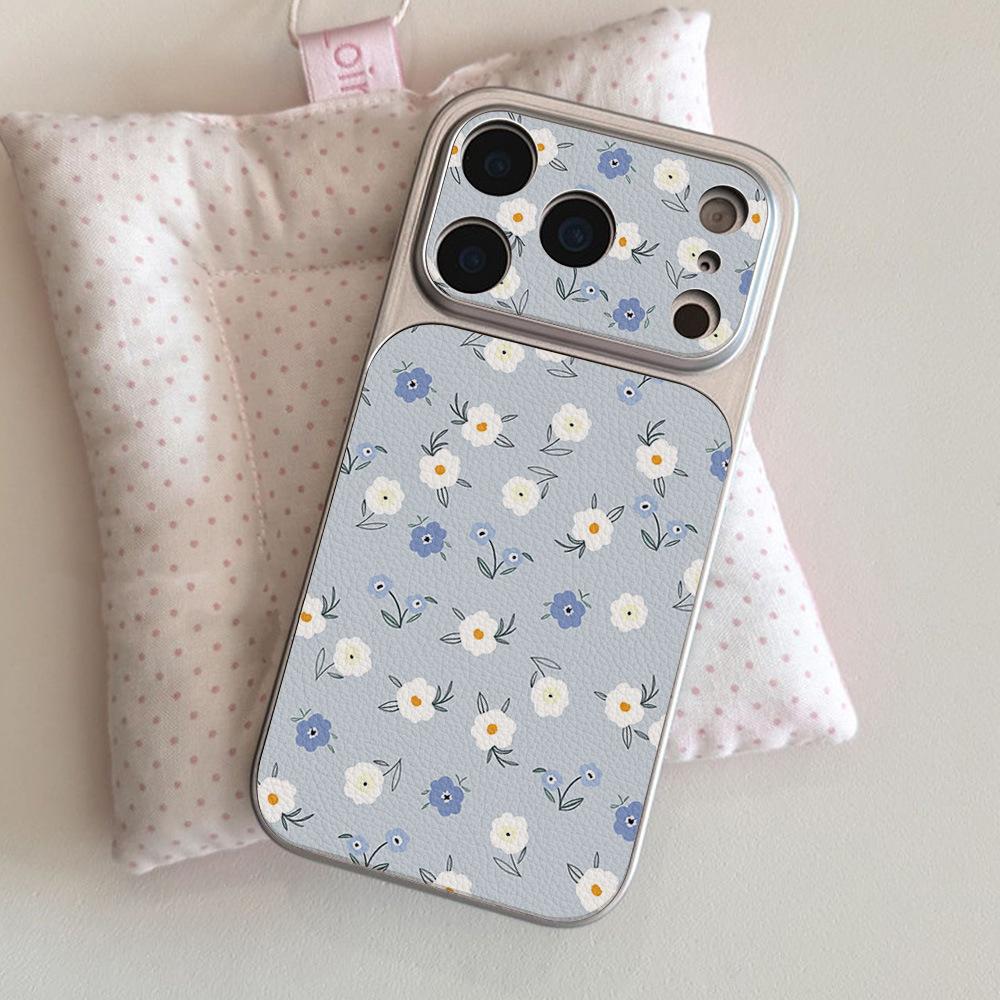 Full screen blue and white flowers are suitable for iPhone17 soft case sticker mobile phone case 15pro/16/13 advanced 14pro.