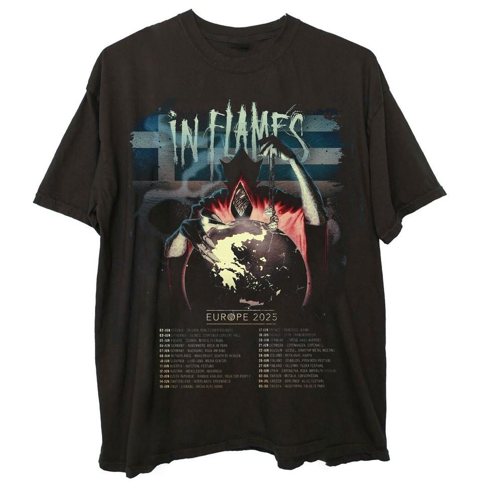 NEW Popular In Flames Tour 2025 Collection Gift For Fans to 5XL T-shirt Unisex T-Shirt S