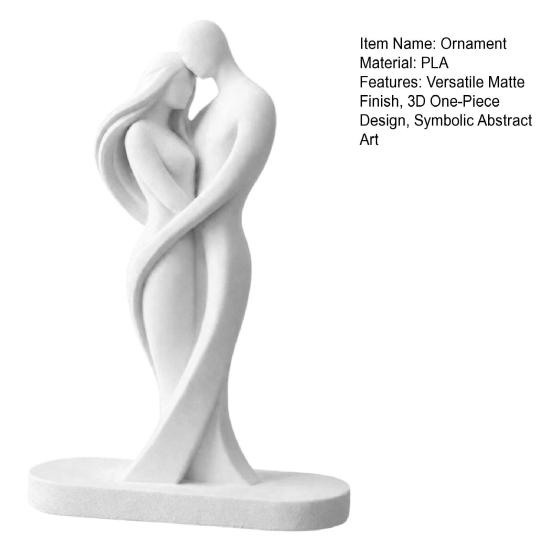 Abstract Human Body Statue Female Figurine Embracing Love Sculpture 3D One-Piece Molding Shape