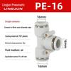 Pneumatic PU Quick Connect Three-Way Straight and Reducing Air Hose Adapter 4/6/8/10/12mm