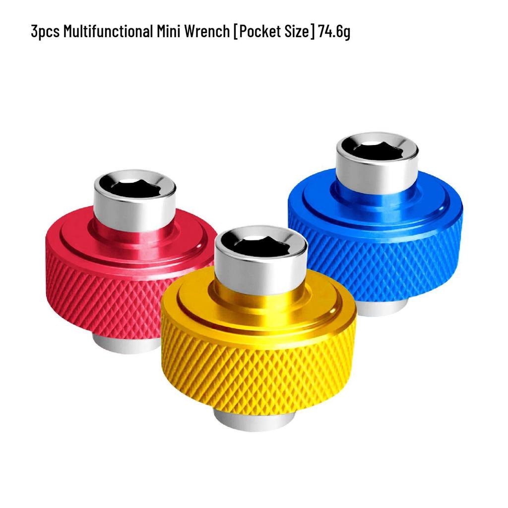 Palm Thunder 3-Piece Mini Ratchet Finger Wrench Set (1/2", 3/8", 1/4")