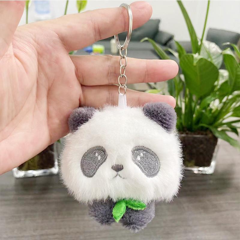 Plush Cartoon Cute Panda Doll Keychain Soft Stuffed Toy Perfect For Gift Kids