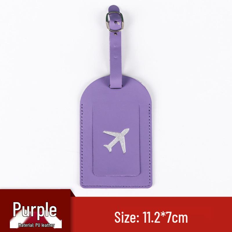 PU Leather Flip-style Luggage Tag - Anti-lost Suitcase Identification