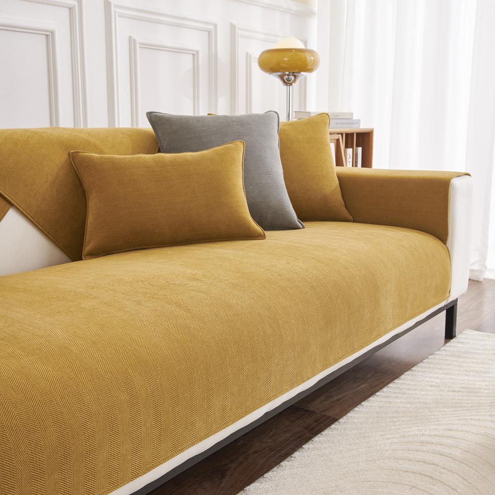 

Подушка для дивана из синели с рисунком «елочка», универсальный нескользящий чехол на четыре сезона, тканевый кожаный чехол для дивана, подушка, спинка 70X70