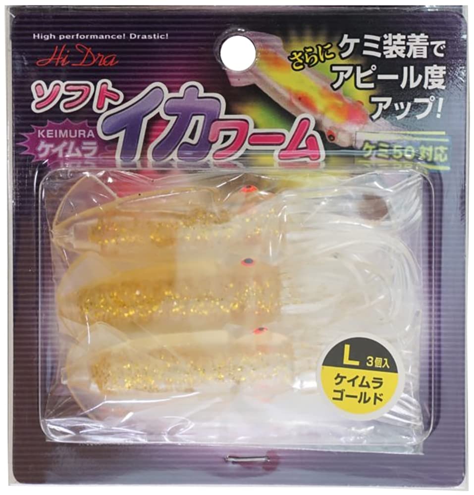 MARUSHINGYOGU Fishing Dragon Soft Squid Worm Gold L (Marushin Tackle) (Keimura)