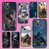 Capa de Celular Desenho D-Days G-Gone Para iPhone 16,15,14,13,12,11,Plus,Pro Max,XS,X,E,SE,Mini Capa Preta de Silicone Macio