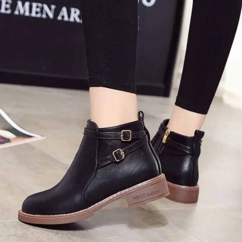 Shoes for Women Shoes Women Boots Comfortable Waterproof Boots Fashion Plus Size Thick Sole Ankle Boots