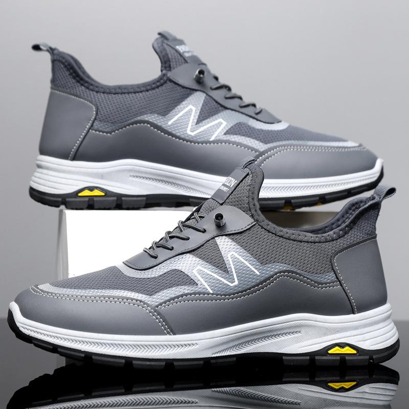 Foreign Trade 2025 New Mesh Shoes Fly-woven Breathable Men's Shoes Sports and Leisure Lace-up Fashion Shoes Men's