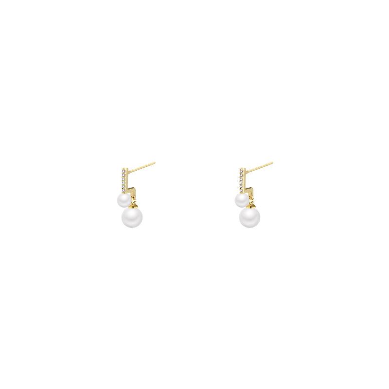 Pearl Tassel Haoshi Earrings, New Foreign Style, Popular Niche Design, High-end Stud Earrings, Femininity Earrings.