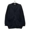 Yohji Yamamoto POUR HOMME HD-K91-380 Black Cotton Linen Blend High Neck Knit Cardigan tops 3 blackUsed