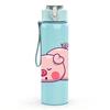 1PC Sleep Pink Pig Simple Cartoon Print 750ml Color Plastic Sports Water Bottle Leakproof Flip Straw Lid Suitable for Sports Office Home Use