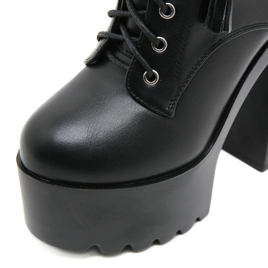 Gdgydh Sexy Club Waterproof Platform Boots for Women High Heels Cosplay Shoes Chunky Heel Faion ow Dance ort Boots Big Size