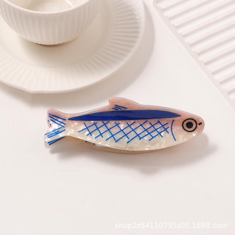 Acrylic Fish Hair Claw Clip Non Slip No Hair Damage Comfortable Grip Fits Thick Thin All Hair Types Women