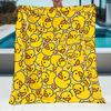 1 JOOCAR Cute Little Yellow Duck Flannel Blanket- Soft Duck Pattern Bedspread, Suitable As a Birthday Gift for Boys, Girls, and Siblings, Machine Wash