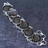 Ammonite Fossil Gemstone 925 Sterling Silver Bracelet 7-8"