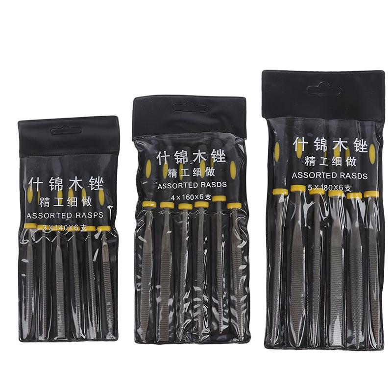 6Pc Mini Metal Filing Rasp Needle File Wood Tools Hand Woodworking