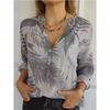 Neue Bluse mit V-Ausschnitt und modischem Design für Damen