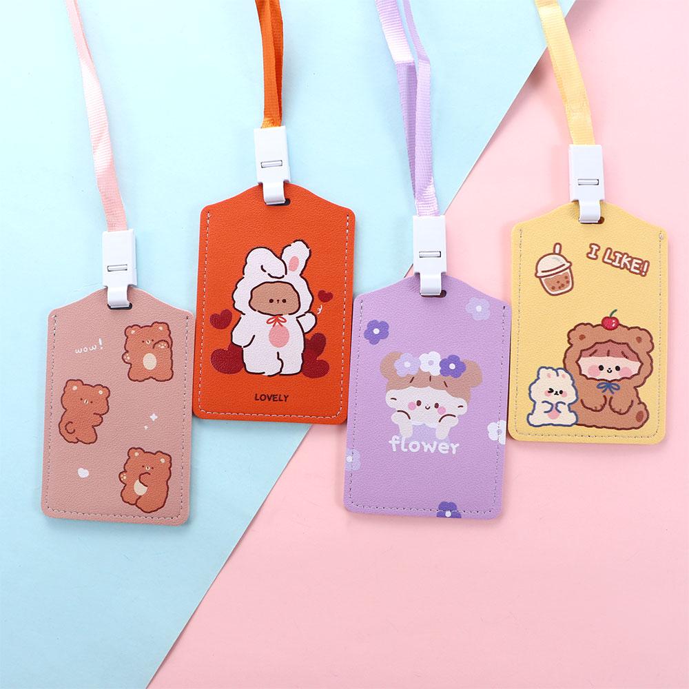 

Subway Card Bank Card Lanyard Card Holder Neck Hanging Card Holders Bus Card Cover Credit ID Card