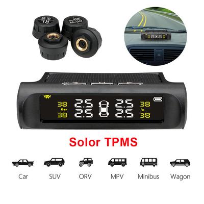 Sistema de Monitoreo de Sensores de Presión de Neumáticos TPMS Solar para Coche Kit de Ordenador de a Bordo Digital Off Road 4x4 SUV MPV Accesorios para Automóvil