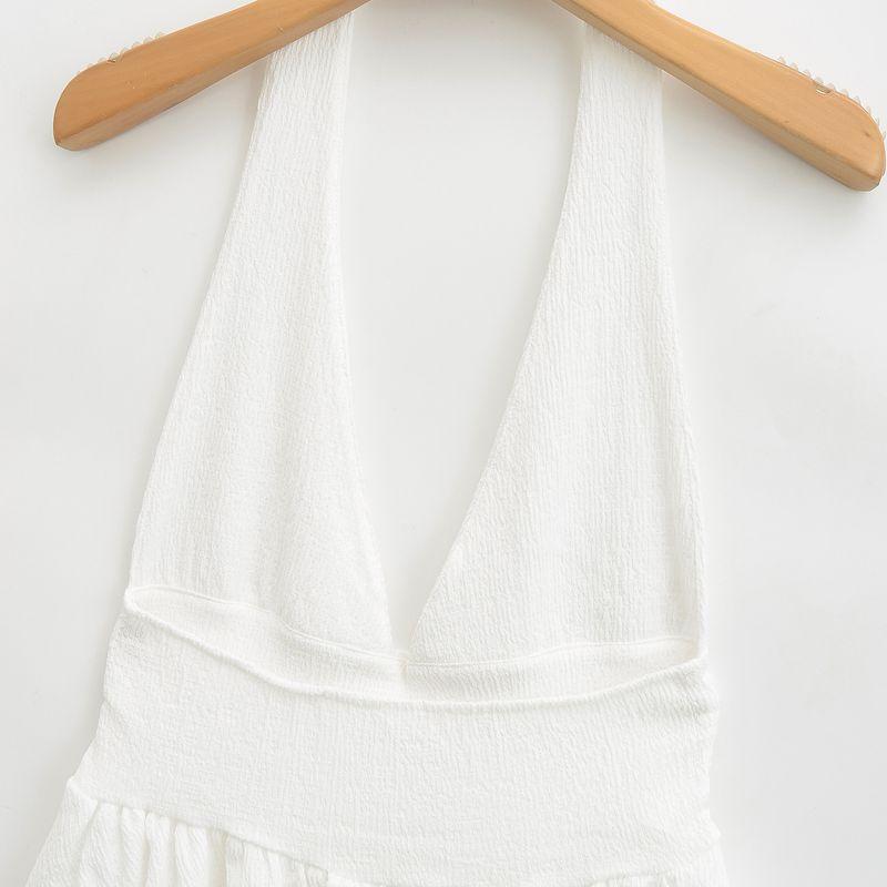 Kaslead New Arrival Women's Clothing Fashion Style Fashion Minimalist Decoration Hanging Collar Tops 0347317 250