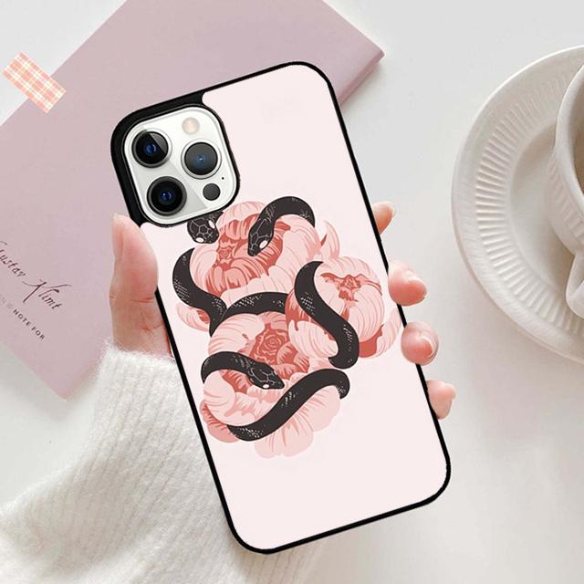 Autumu Snake Illustration Art Phone Case Cover for iPhone 17 Air 16 16e 15 12 11 13 14 Pro Max Apple Plus Coque