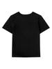 Lupeu Lace Cross Stud Slim Fit Short Sleeve T-Shirt Black