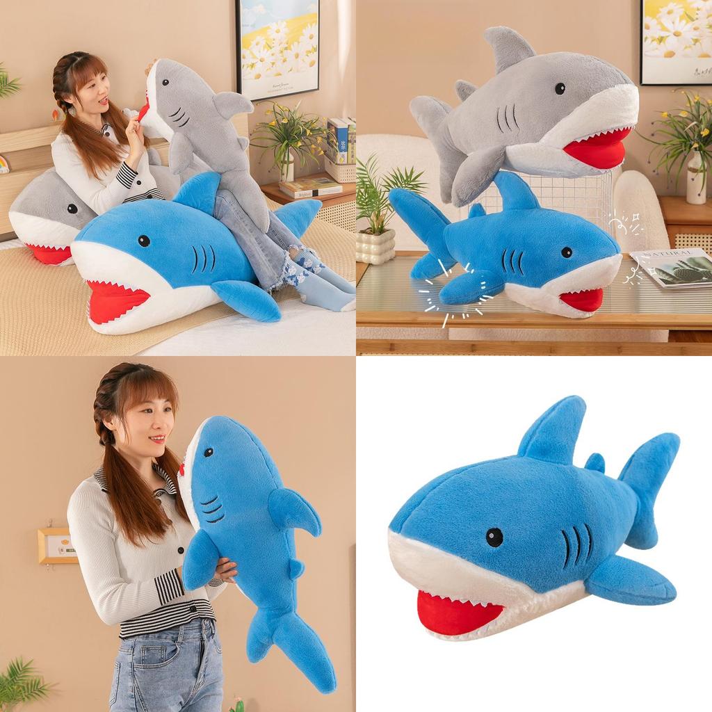 Ocean Series Shark Plush Toy Bed Pillow Cute Whale Soft Doll For Kids And Teens