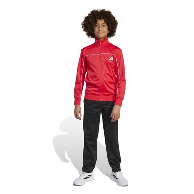 Adidas Essentials Trainingsanzug Set Pure Kinder (KKN83) - Oberteil Rubin/Weiß, Unterteil Schwarz/Weiß (JX0205)