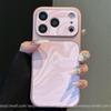 iPhone 17 Pro Max Velvet Water Ripple Texture Case, Large Window, Sticker Skin for Apple 16 Cover