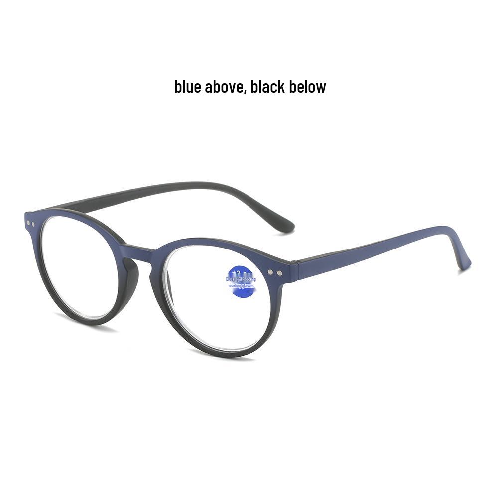 New Fashion Round Frame Blue Light Blocking Reading Glasses for Older Adults - High Definition for Men and Women