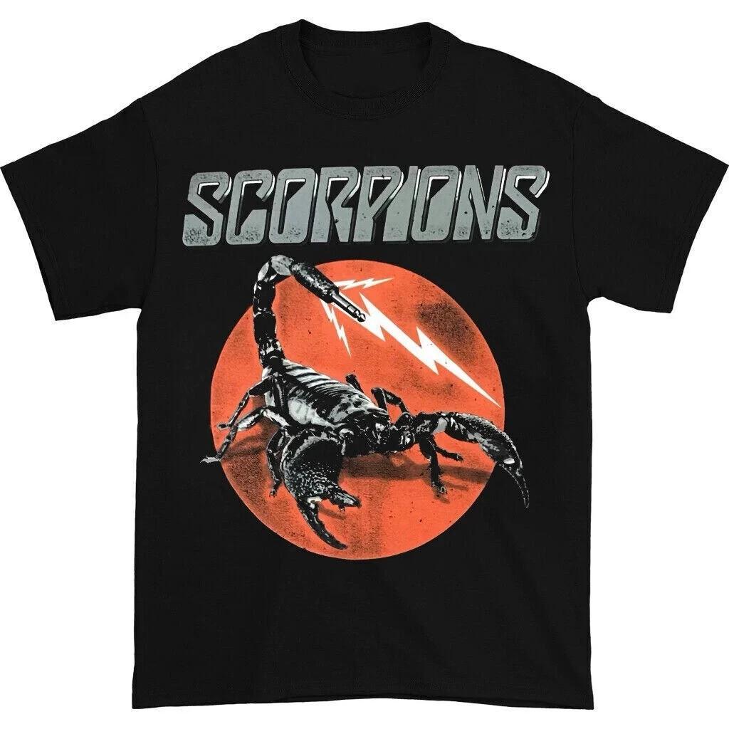 SCORPIONS Band Lightning Red Shirt Classic Black Unisex S-4XL L